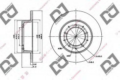 DJ PARTS bd1710 -  Тормозной диск